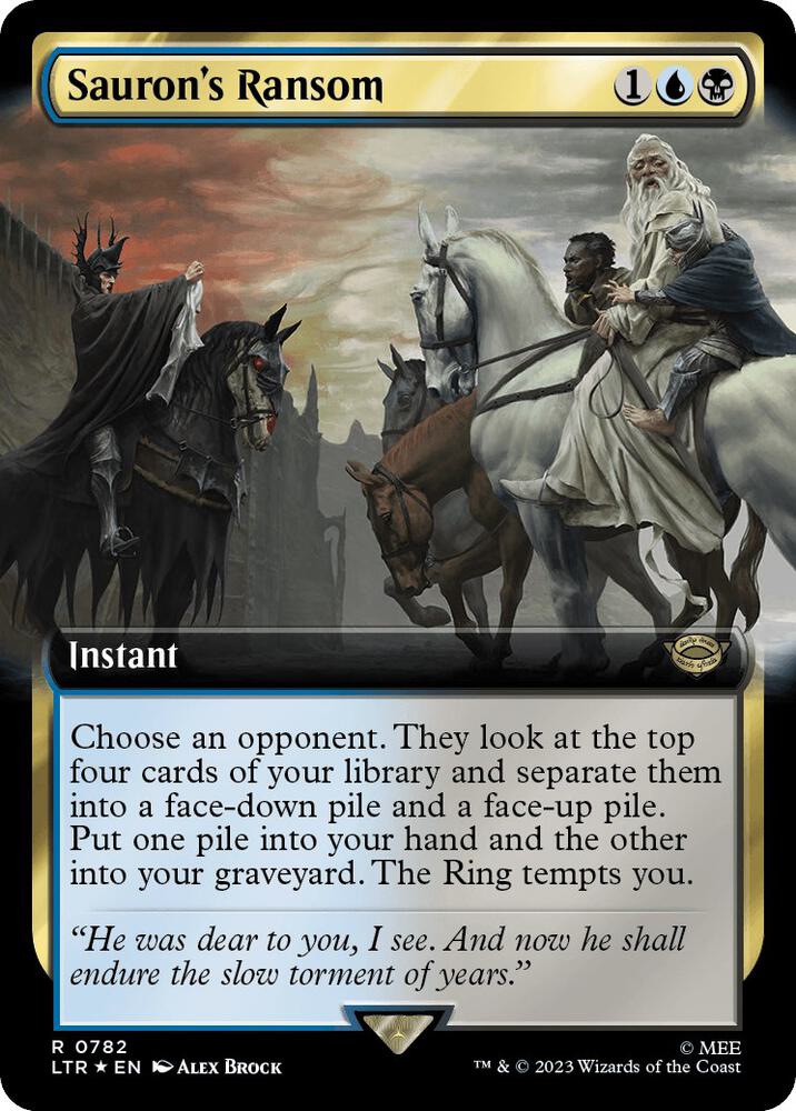 Sauron's Ransom (Extended Art) (Surge Foil) (782) [The Lord of the Rings: Tales of Middle-earth] [Extended Art]