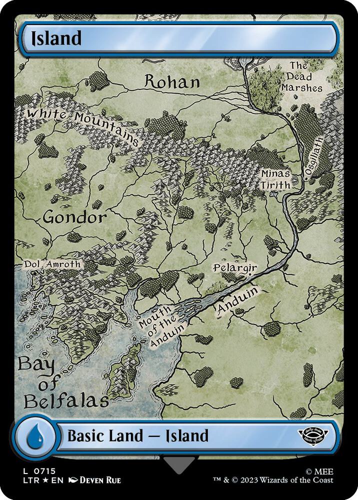 Island (0715) (Surge Foil) [The Lord of the Rings: Tales of Middle-earth]