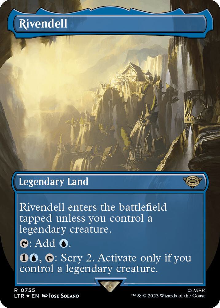 Rivendell (Borderless) (Surge Foil) (755) [The Lord of the Rings: Tales of Middle-earth] [Borderless]