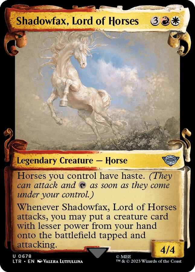 Shadowfax, Lord of Horses (Showcase Scrolls) (678) [The Lord of the Rings: Tales of Middle-earth] [Showcase]