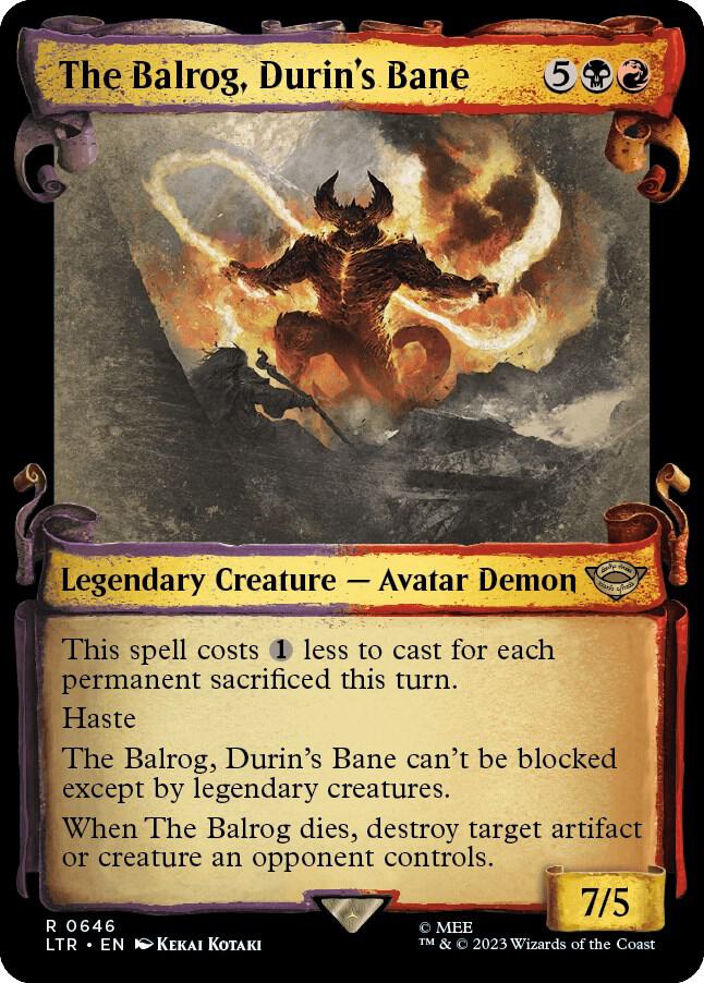 The Balrog, Durin's Bane (Showcase Scrolls) (646) [The Lord of the Rings: Tales of Middle-earth] [Showcase]