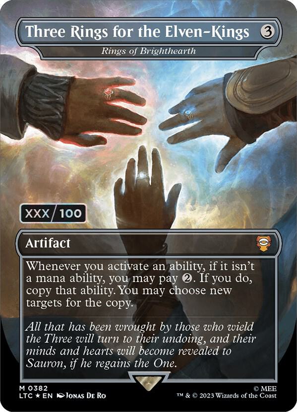 Three Rings for the Elven-Kings - Rings of Brighthearth (Serial Numbered) (382) [Tales of Middle-earth Commander] [Borderless]