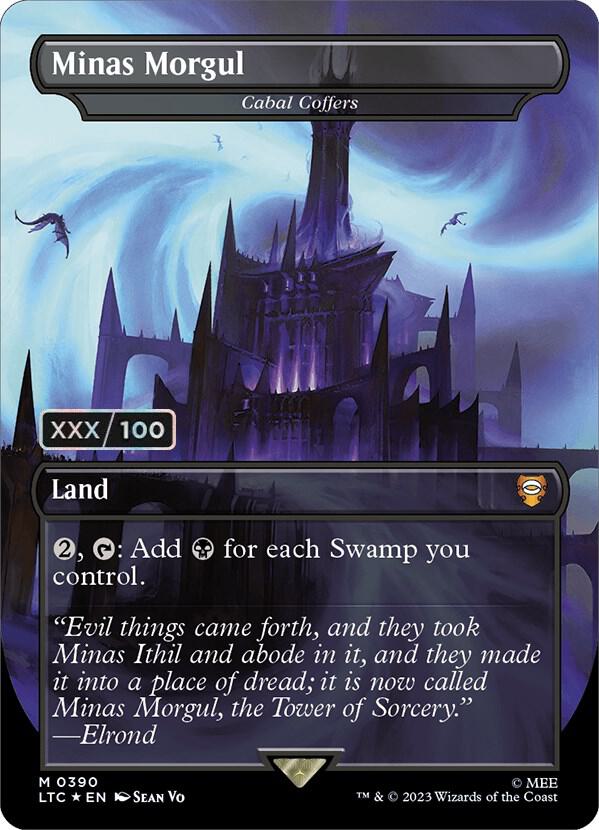 Minas Morgul - Cabal Coffers (Borderless) (Serial Numbered) (390) [Tales of Middle-earth Commander] [Borderless]