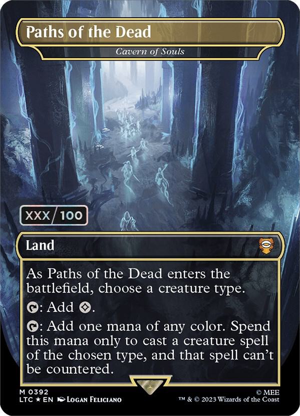 Paths of the Dead - Cavern of Souls (Borderless) (Serial Numbered) (392) [Tales of Middle-earth Commander] [Borderless]