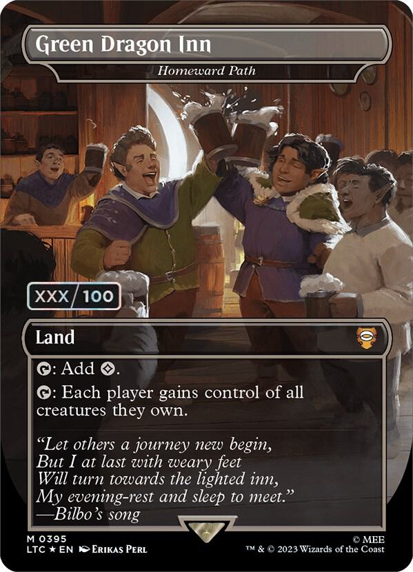 Green Dragon Inn - Homeward Path (Borderless) (Serial Numbered) (395) [Tales of Middle-earth Commander] [Borderless]