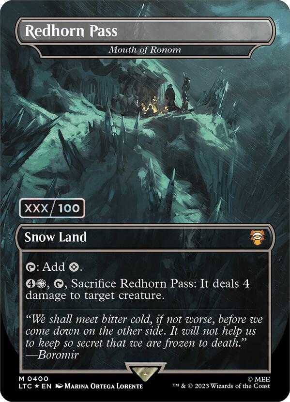 Redhorn Pass - Mouth of Ronom (Serial Numbered) (400) [Tales of Middle-earth Commander] [Borderless]