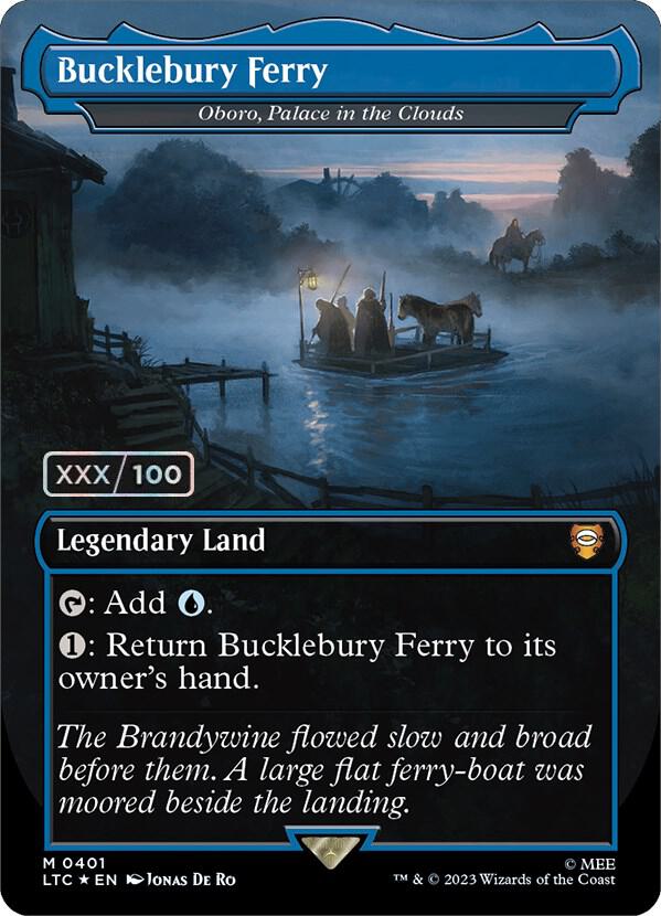 Bucklebury Ferry - Oboro, Palace in the Clouds (Borderless) (Serial Numbered) (401) [Tales of Middle-earth Commander] [Borderless]