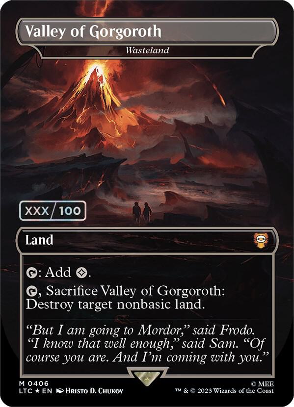 Valley of Gorgoroth - Wasteland (Serial Numbered) (406) [Tales of Middle-earth Commander] [Borderless]