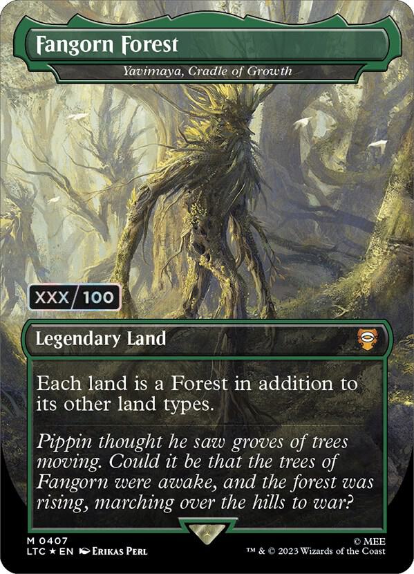 Fangorn Forest - Yavimaya, Cradle of Growth (Serial Numbered) (407) [Tales of Middle-earth Commander] [Borderless]