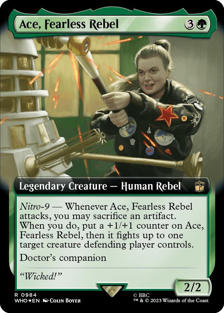 Ace, Fearless Rebel (Extended Art) (Surge Foil) (984) [Doctor Who] [Extended Art]