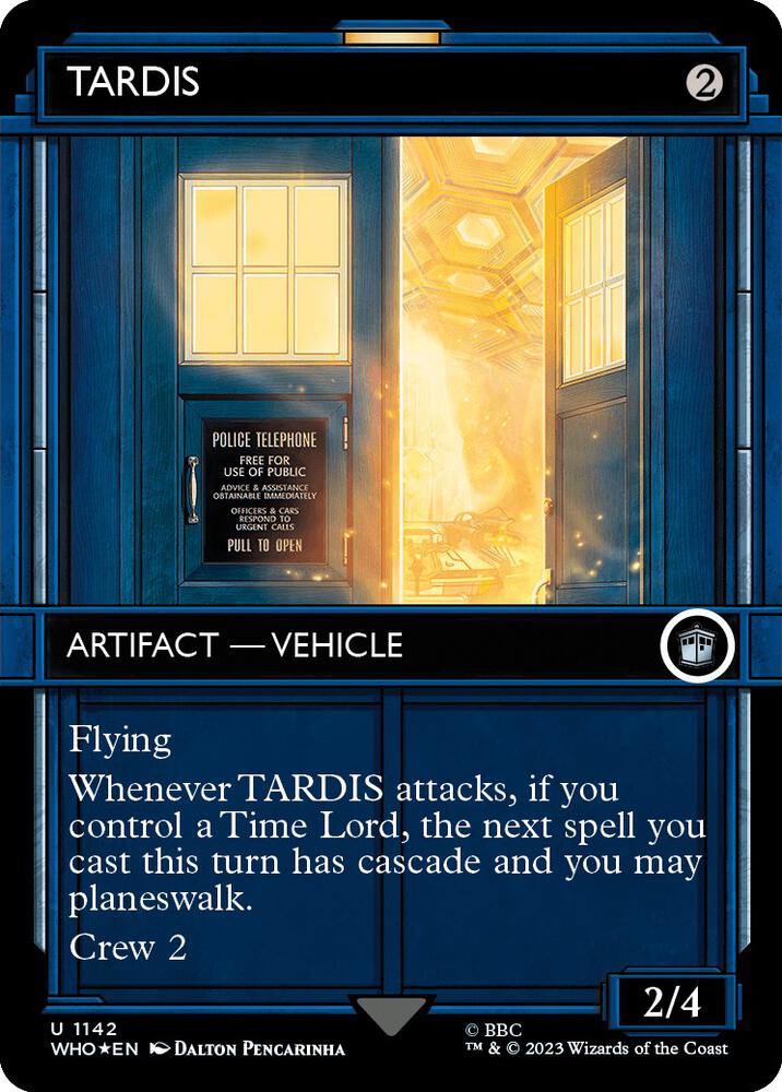 TARDIS (Showcase) (Surge Foil) (1142) [Doctor Who] [Showcase, Borderless]