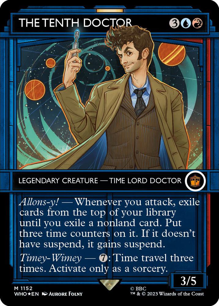 The Tenth Doctor (Showcase) (Surge Foil) (1152) [Doctor Who] [Showcase, Borderless]