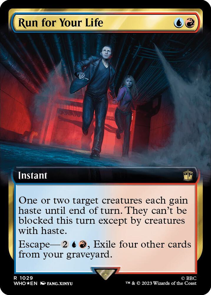 Run for Your Life (Extended Art) (Surge Foil) (1029) [Doctor Who] [Extended Art]
