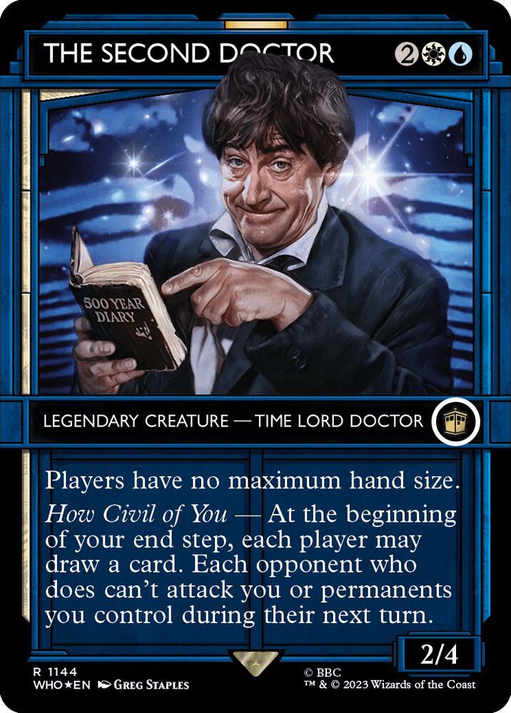 The Second Doctor (Showcase) (Surge Foil) (1144) [Doctor Who] [Showcase, Borderless]