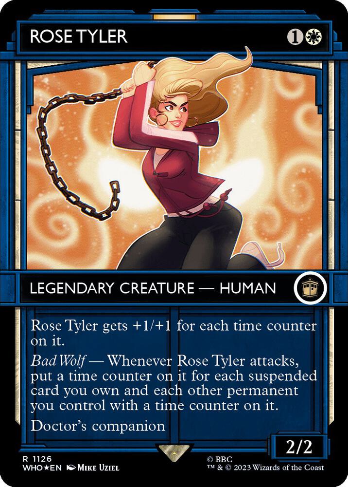 Rose Tyler (Showcase) (Surge Foil) (1126) [Doctor Who] [Showcase, Borderless]