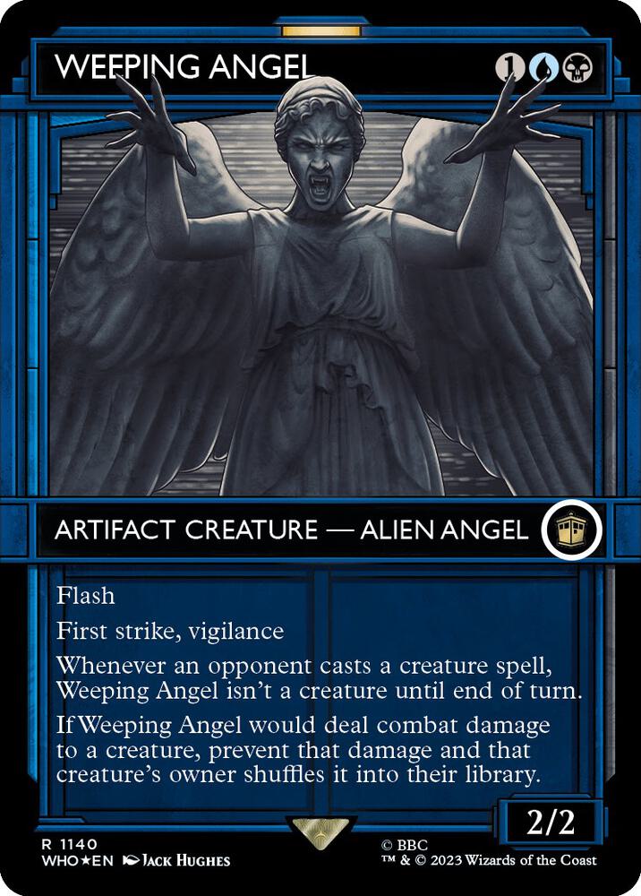 Weeping Angel (Showcase) (Surge Foil) (1140) [Doctor Who] [Showcase, Borderless]