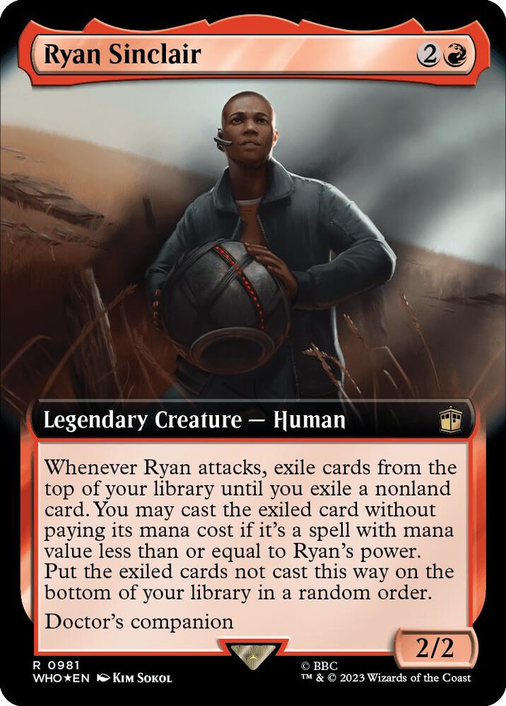 Ryan Sinclair (Extended Art) (Surge Foil) (981) [Doctor Who] [Extended Art]