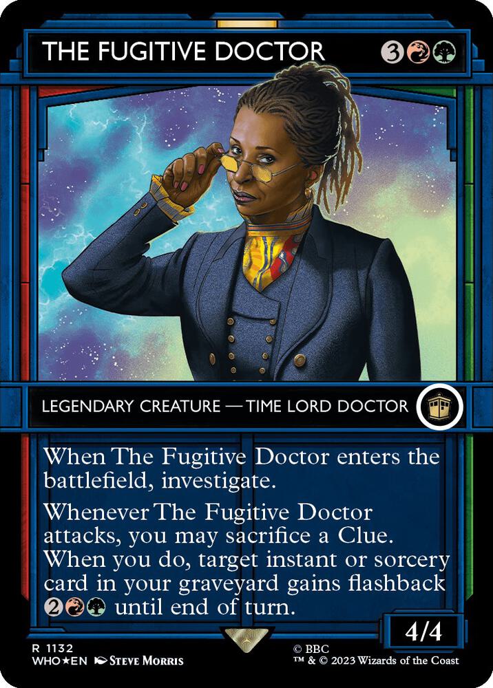 The Fugitive Doctor (Showcase) (Surge Foil) (1132) [Doctor Who] [Showcase, Borderless]