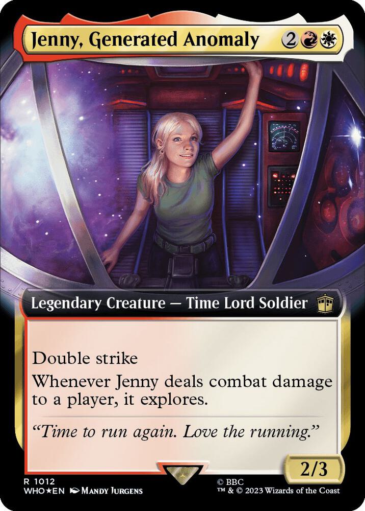 Jenny, Generated Anomaly (Extended Art) (Surge Foil) (1012) [Doctor Who] [Extended Art]