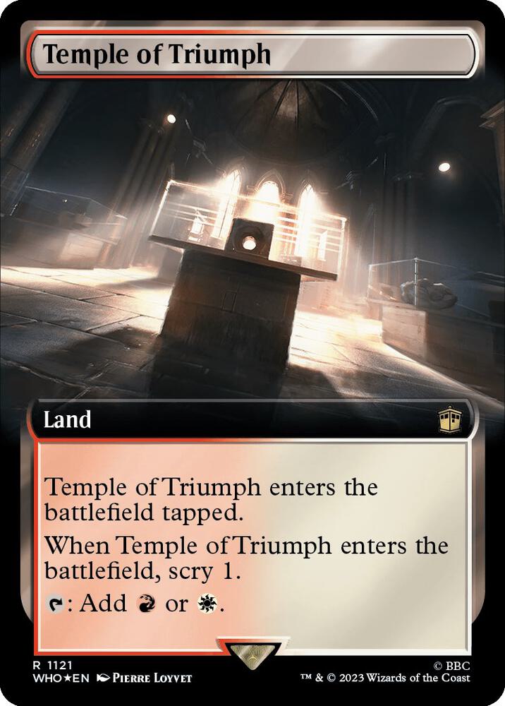 Temple of Triumph (Extended Art) (Surge Foil) (1121) [Doctor Who] [Extended Art]