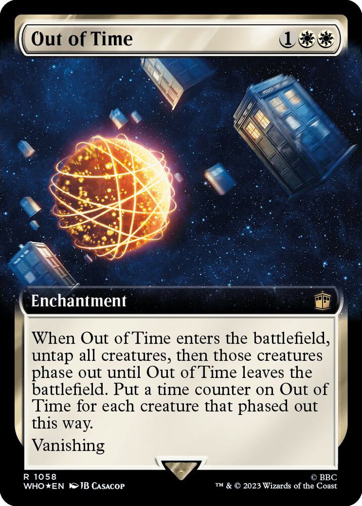 Out of Time (Extended Art) (Surge Foil) (1058) [Doctor Who] [Extended Art]