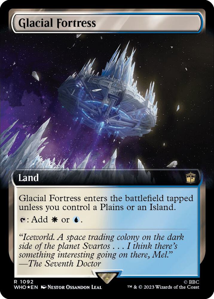 Glacial Fortress (Extended Art) (Surge Foil) (1092) [Doctor Who] [Extended Art]