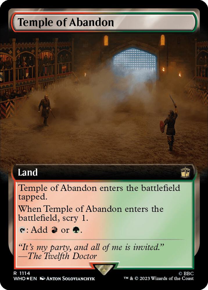 Temple of Abandon (Extended Art) (Surge Foil) (1114) [Doctor Who] [Extended Art]
