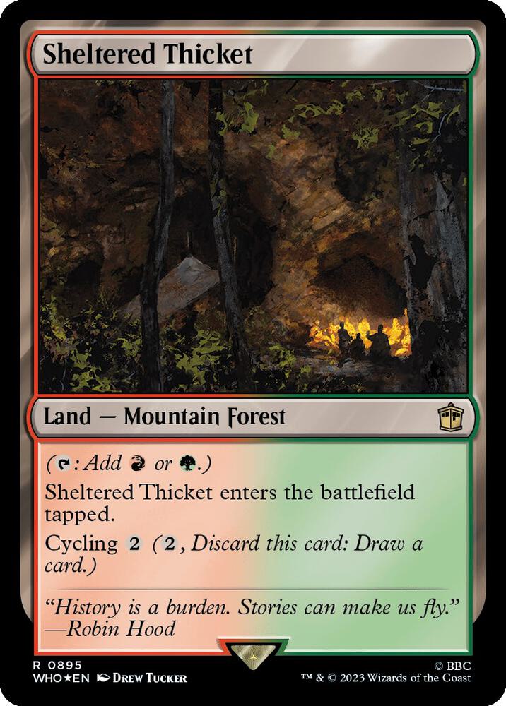 Sheltered Thicket (Surge Foil) (895) [Doctor Who]