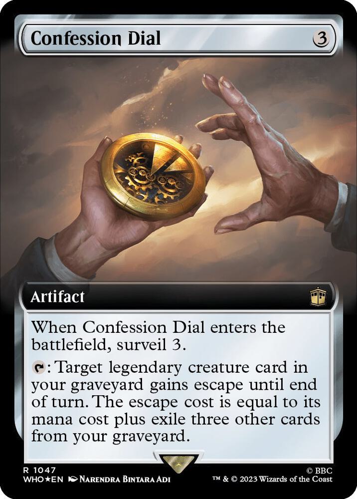 Confession Dial (Extended Art) (Surge Foil) (1047) [Doctor Who] [Extended Art]