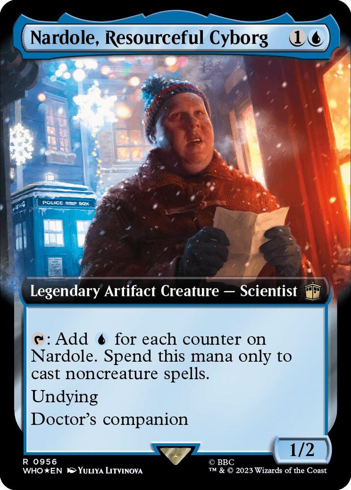 Nardole, Resourceful Cyborg (Extended Art) (Surge Foil) (956) [Doctor Who] [Extended Art]