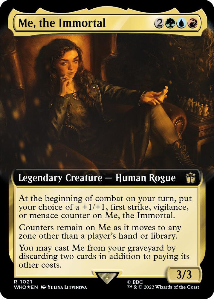 Me, the Immortal (Extended Art) (Surge Foil) (1021) [Doctor Who] [Extended Art]