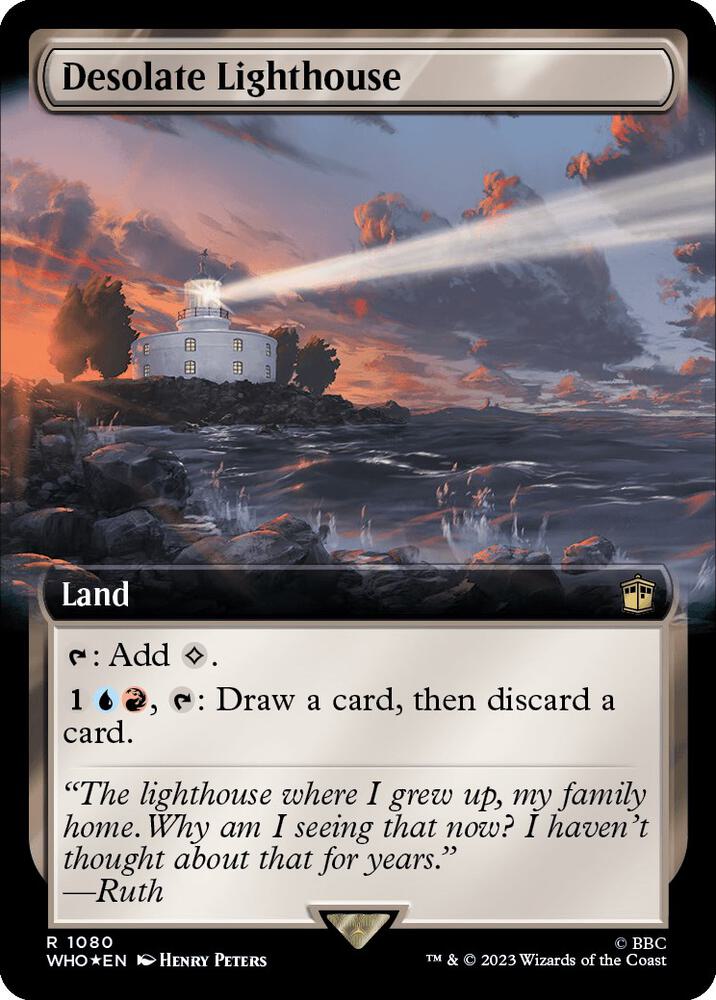 Desolate Lighthouse (Extended Art) (Surge Foil) (1080) [Doctor Who] [Extended Art]