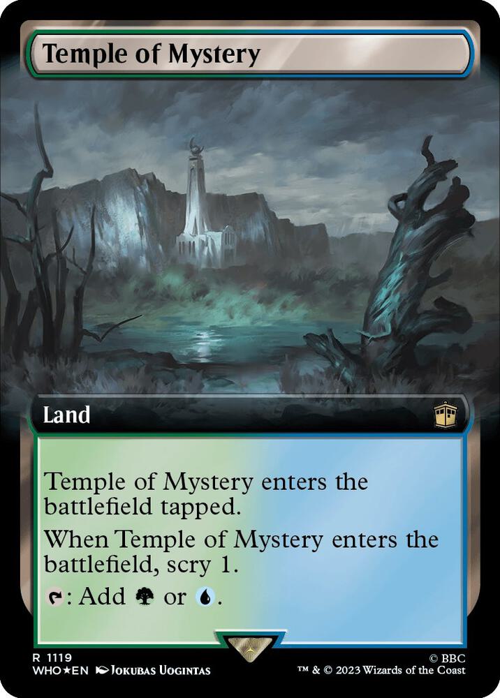 Temple of Mystery (Extended Art) (Surge Foil) (1119) [Doctor Who] [Extended Art]