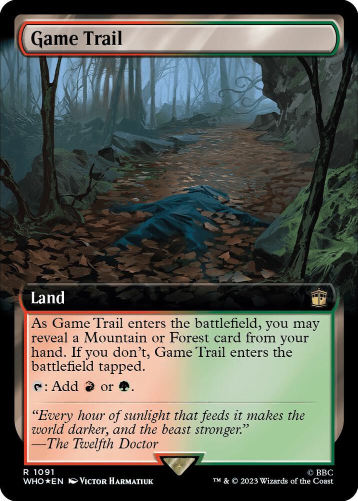 Game Trail (Extended Art) (Surge Foil) (1091) [Doctor Who] [Extended Art]