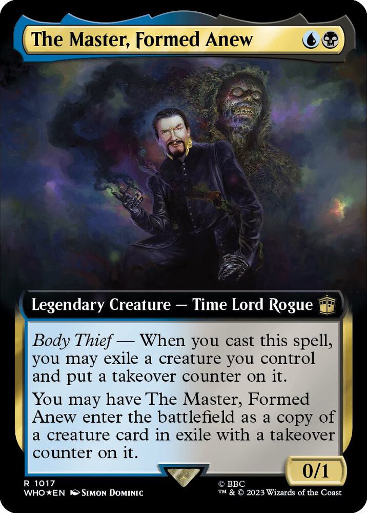 The Master, Formed Anew (Extended Art) (Surge Foil) (1017) [Doctor Who] [Extended Art]
