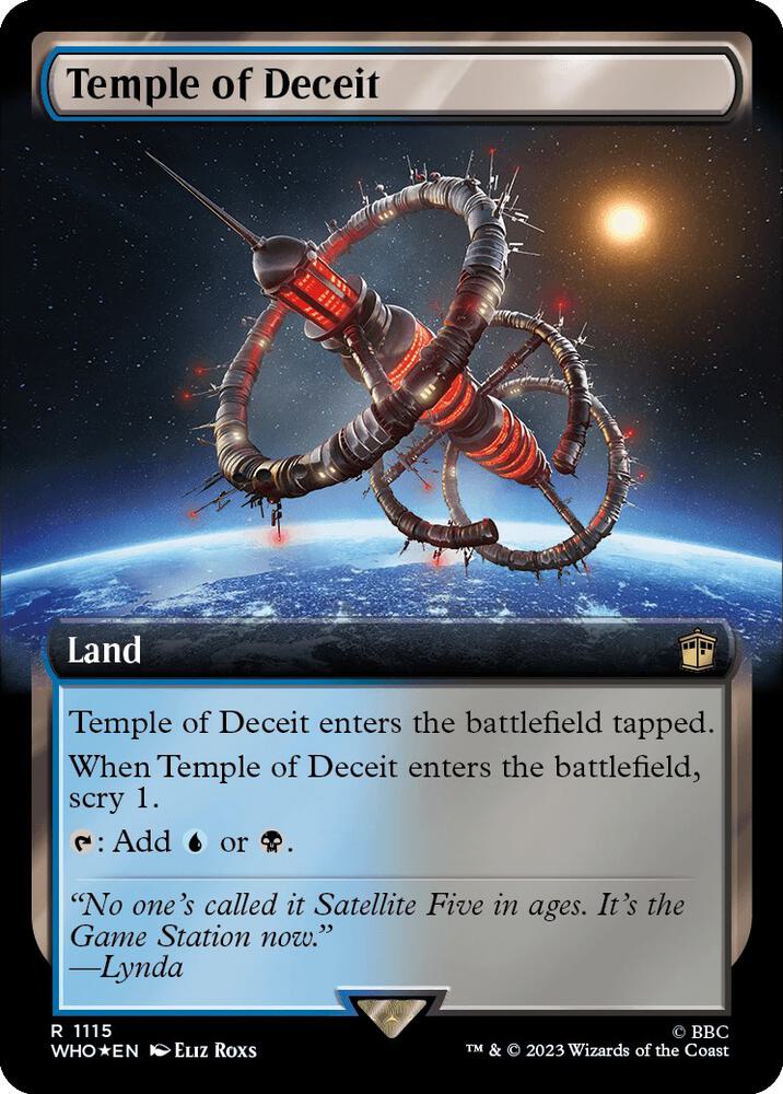 Temple of Deceit (Extended Art) (Surge Foil) (1115) [Doctor Who] [Extended Art]