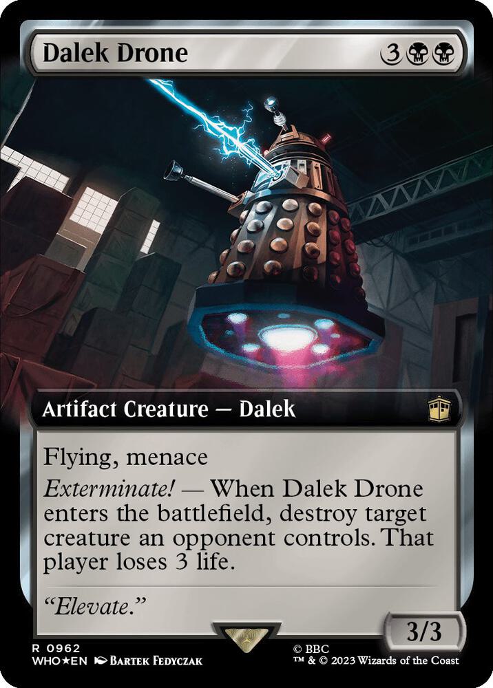 Dalek Drone (Extended Art) (Surge Foil) (962) [Doctor Who] [Extended Art]