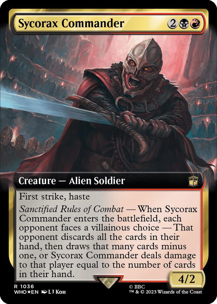 Sycorax Commander (Extended Art) (Surge Foil) (1036) [Doctor Who] [Extended Art]