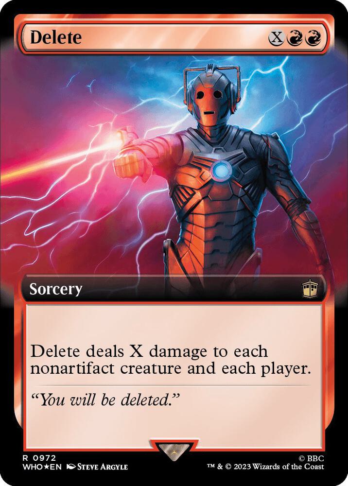 Delete (Extended Art) (Surge Foil) (972) [Doctor Who] [Extended Art]