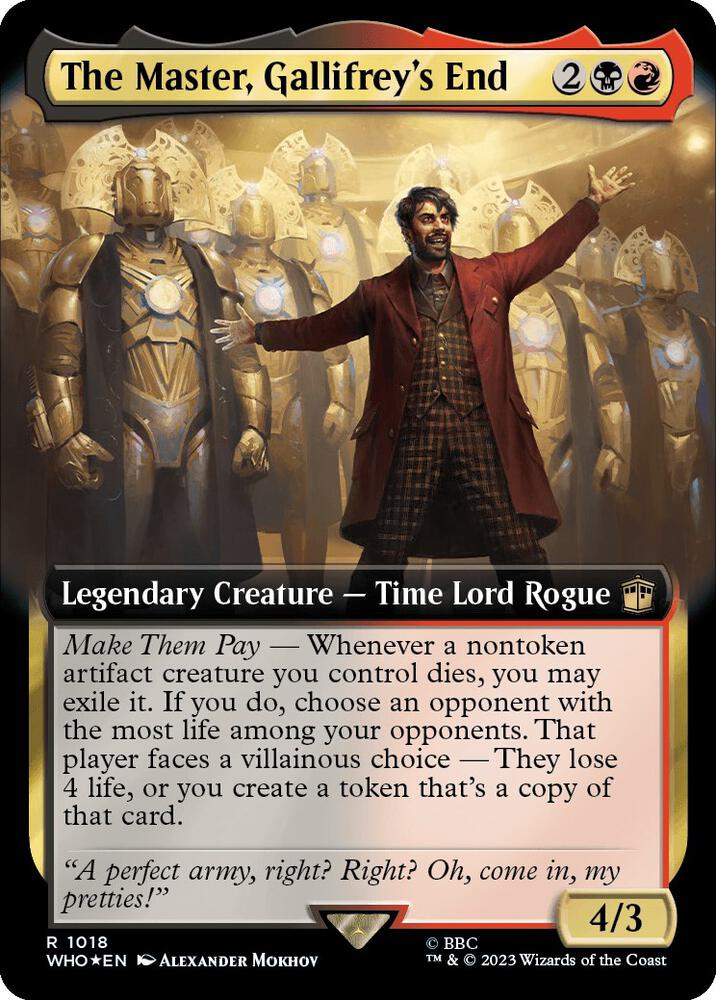 The Master, Gallifrey's End (Extended Art) (Surge Foil) (1018) [Doctor Who] [Extended Art]