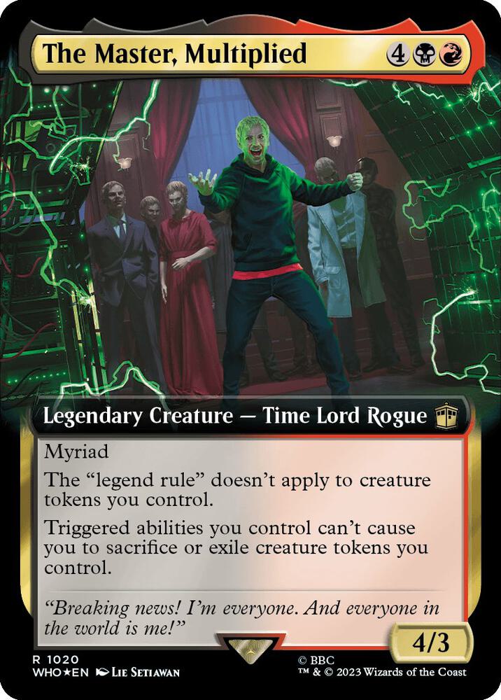 The Master, Multiplied (Extended Art) (Surge Foil) (1020) [Doctor Who] [Extended Art]