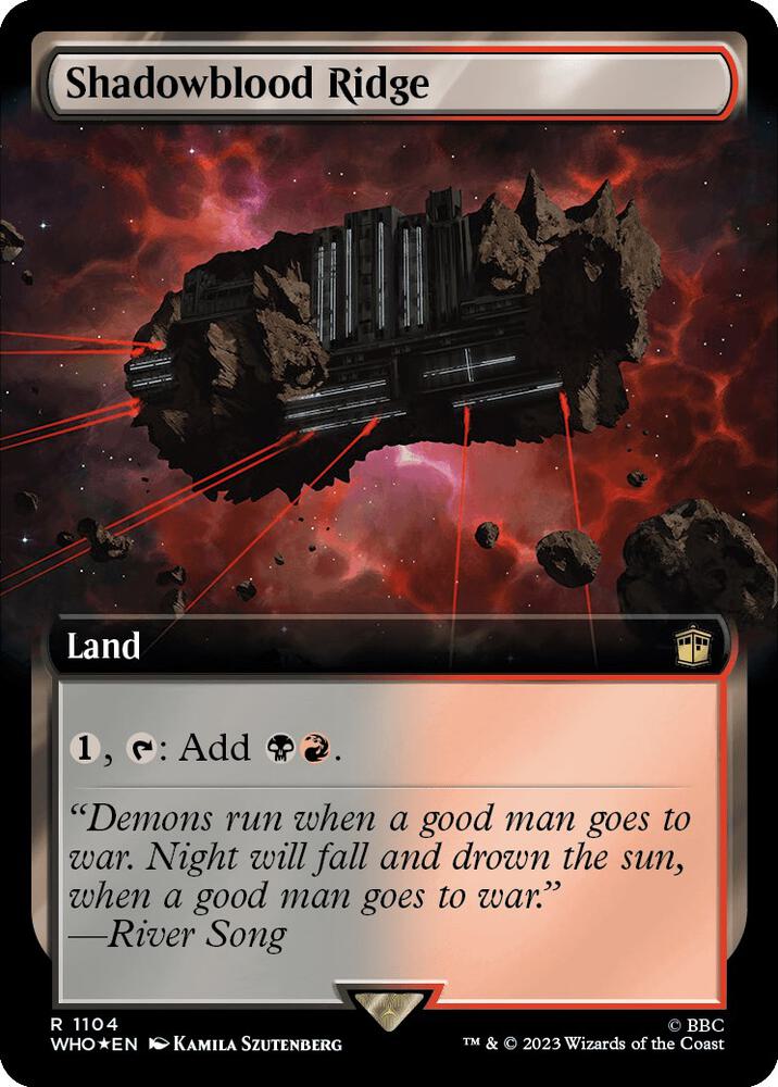 Shadowblood Ridge (Extended Art) (Surge Foil) (1104) [Doctor Who] [Extended Art]
