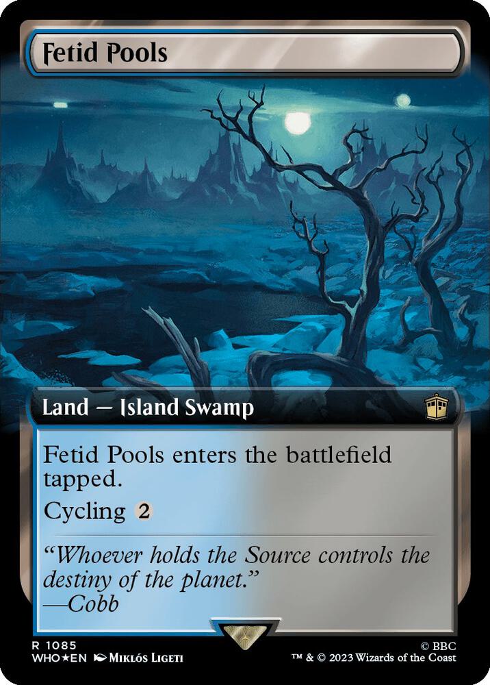 Fetid Pools (Extended Art) (Surge Foil) (1085) [Doctor Who] [Extended Art]