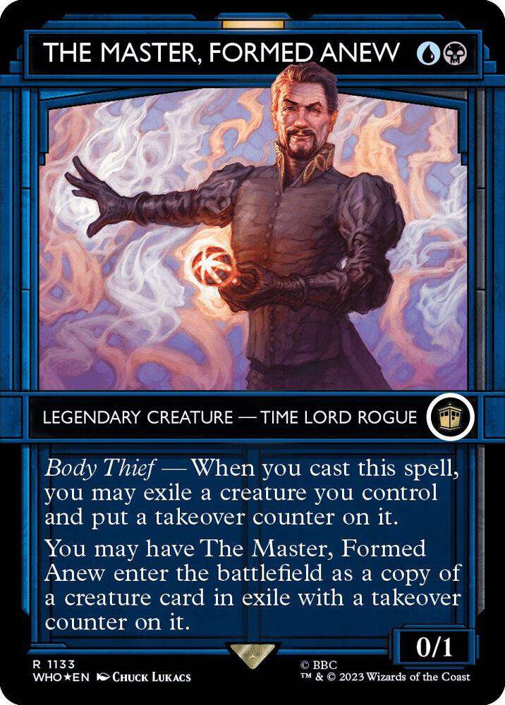 The Master, Formed Anew (Showcase) (Surge Foil) (1133) [Doctor Who] [Showcase, Borderless]