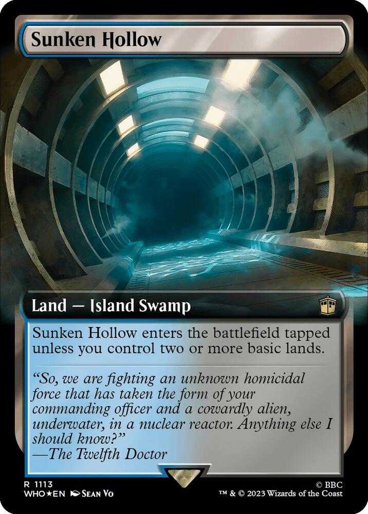 Sunken Hollow (Extended Art) (Surge Foil) (1113) [Doctor Who] [Extended Art]