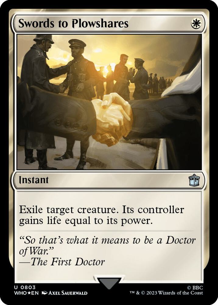 Swords to Plowshares (Surge Foil) (803) [Doctor Who]