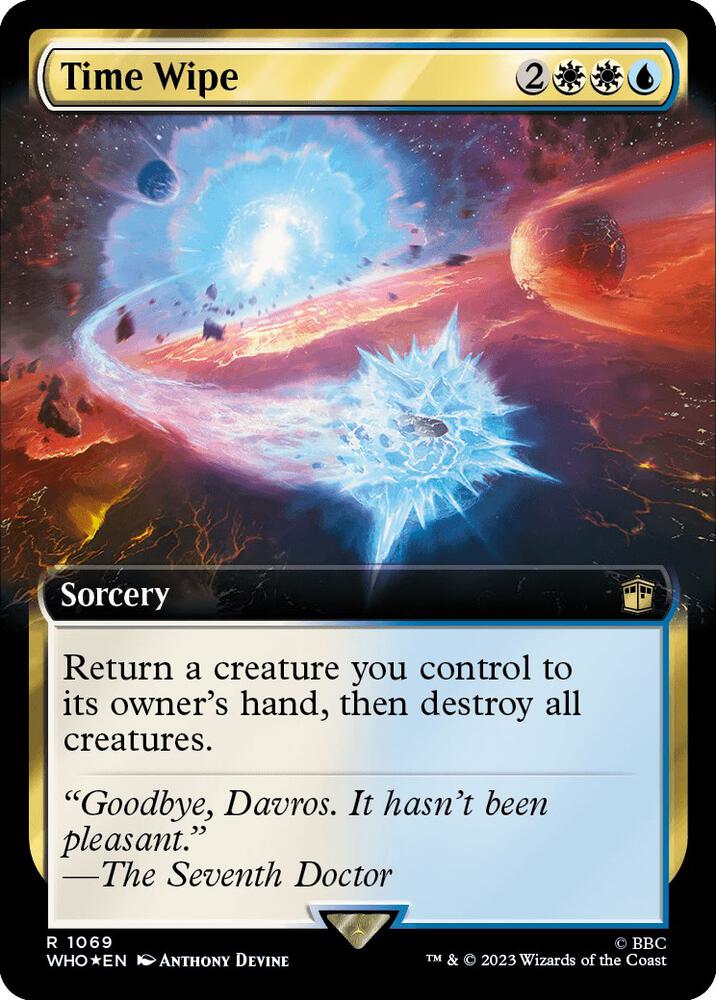 Time Wipe (Extended Art) (Surge Foil) (1069) [Doctor Who] [Extended Art]