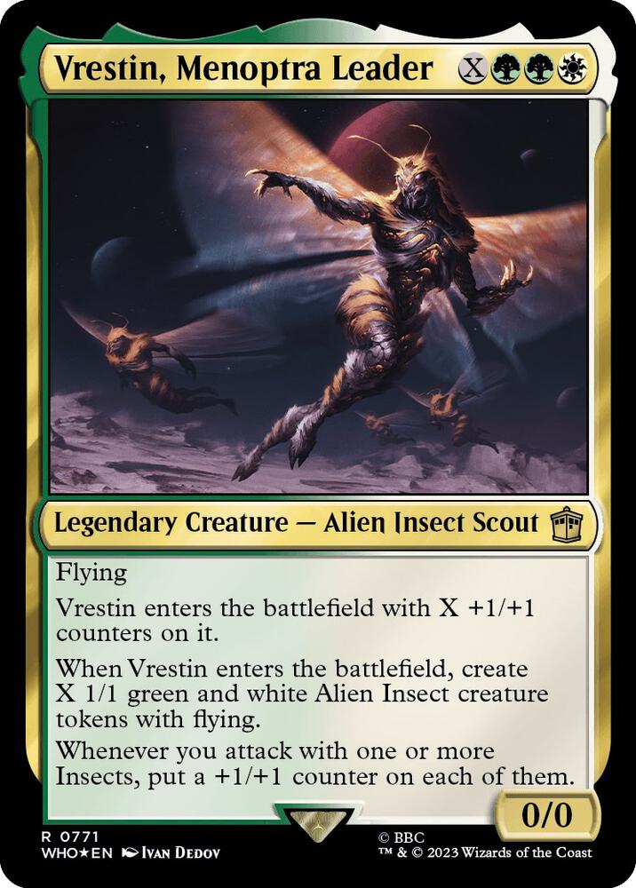 Vrestin, Menoptra Leader (Surge Foil) (771) [Doctor Who]