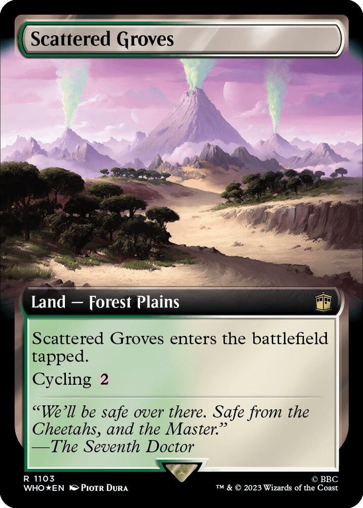 Scattered Groves (Extended Art) (Surge Foil) (1103) [Doctor Who] [Extended Art]