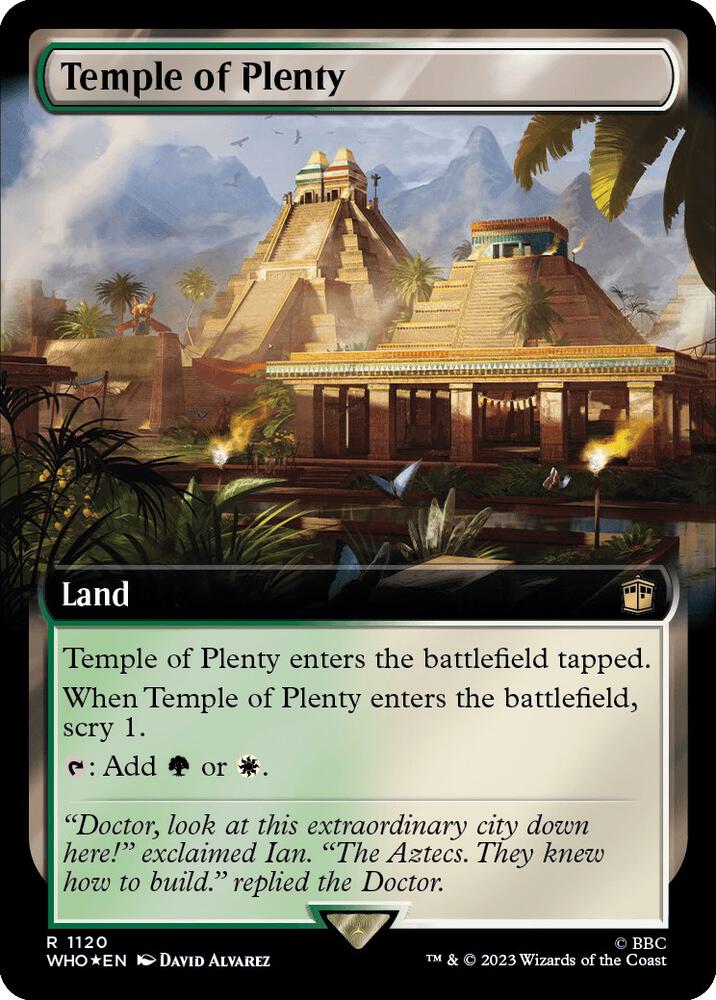 Temple of Plenty (Extended Art) (Surge Foil) (1120) [Doctor Who] [Extended Art]
